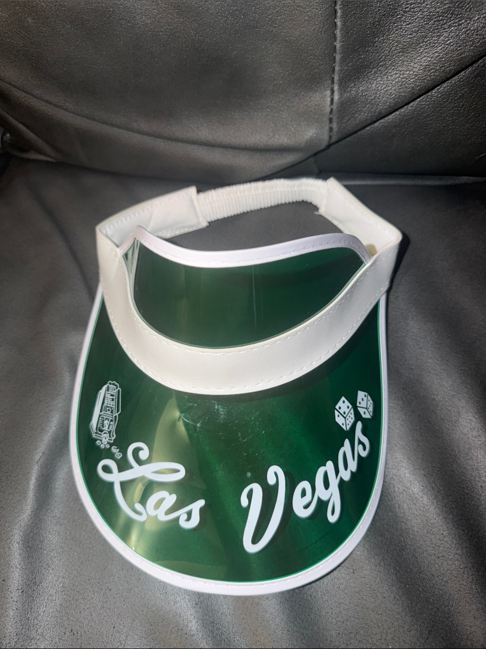 Las Vegas Green and White Visor